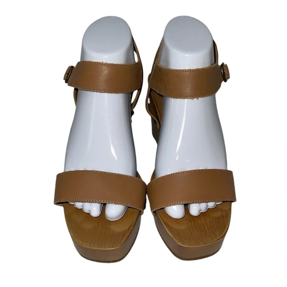 Lucky Brand Women's Shoes Size 8M Brown Leather "Zaidy" Platform Sandal - Picture 3 of 13